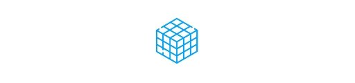 Rubiks Cube in blau