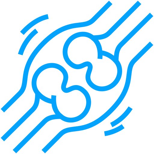 Gelenk Icon in blau